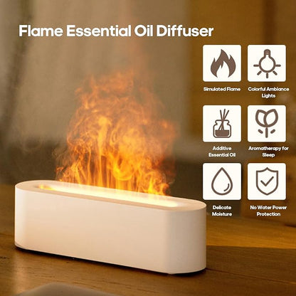 Essential Oil Air Diffuser Flame Colorful Water Vapor Fire Fireplace Humidifier - Image 6