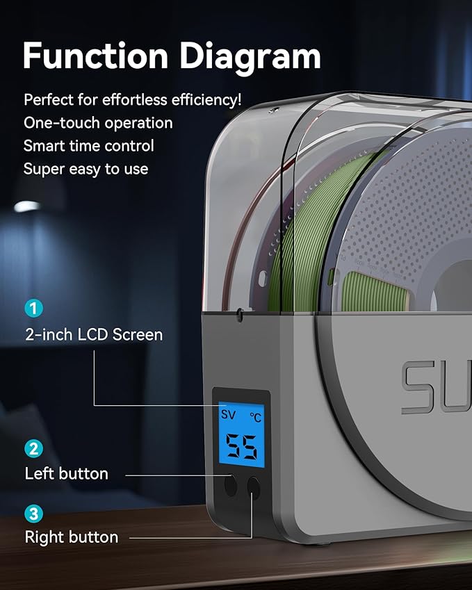 SUNLU S1 Plus Dry Box Grey, 3D Filament Storages - Image 4