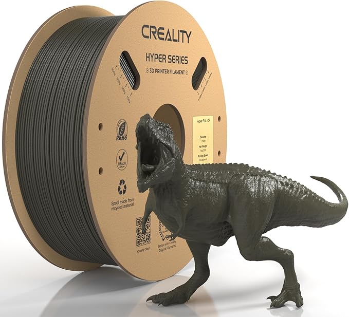 Official Creality Hyper PLA-CF Filament 1.75mm, High Speed PLA-CF 30-300mm/s 3D by Creality