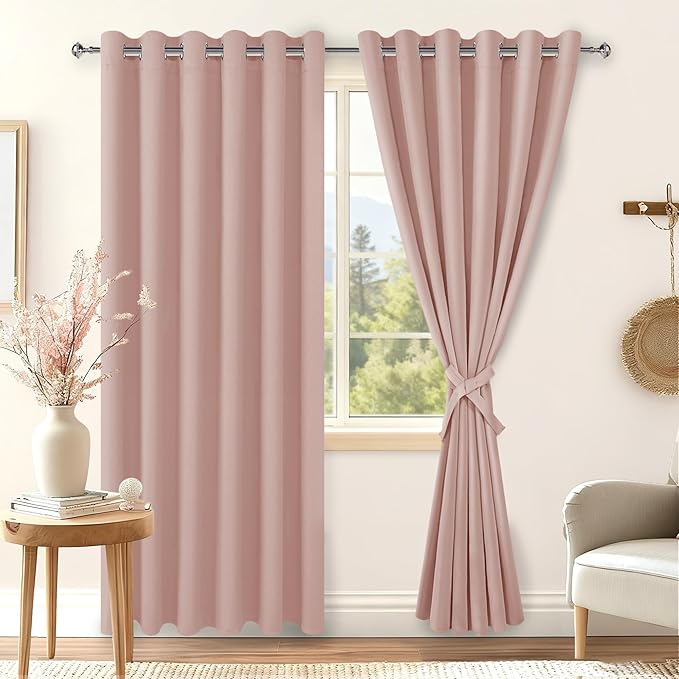 Hiasan Room Darkening Curtains for Bedroom, 70 x 84 Inches by Hiasan