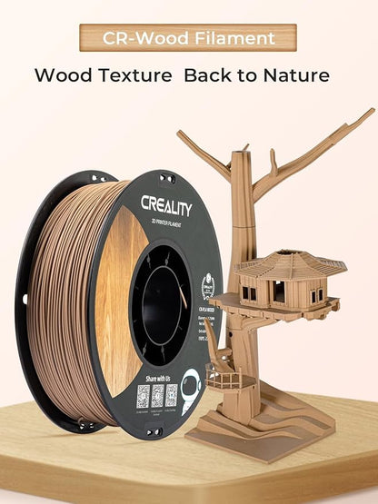 Creality Wood Filament PLA, 3D Printer Filament 1.75 mm, Smooth Silk Texture - Image 2