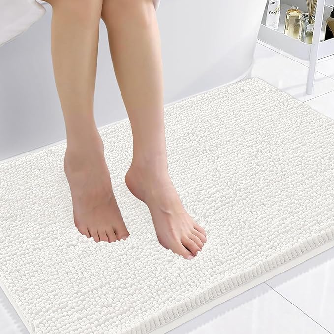 Smiry Luxury Chenille Bathroom Rugs 36x24, Extra Soft and Absorbent Shaggy Bath by Smiry