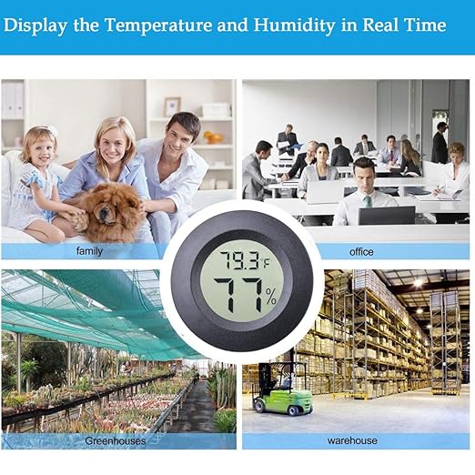 3pcs Mini Hygrometer Thermometer Indoor Outdoor Round Humidity Meter Fahrenheit - Image 6
