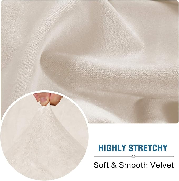 H.VERSAILTEX Velvet Stretch Sectional Couch Covers - Image 5