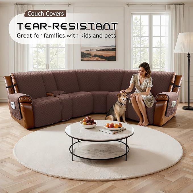 Arfntevss Recliner Sectional Couch Covers - Image 5