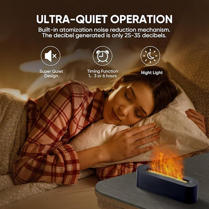 Essential Oil Diffuser, Fireplace Flame Fire Oil Diffuser, 150ml Ultrasonic - Image 4