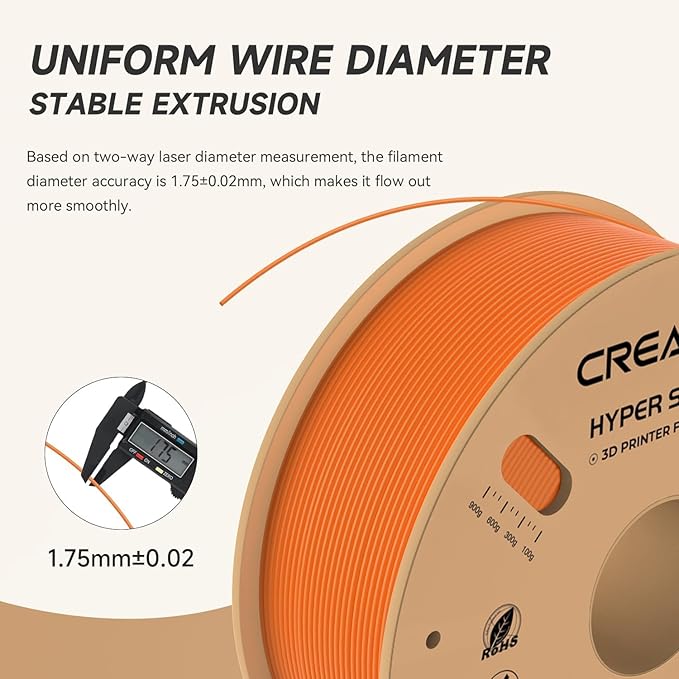 Official Creality Hyper PLA Filament 1.75mm, High Speed PLA 30-600mm/s Rapid 3D - Image 4
