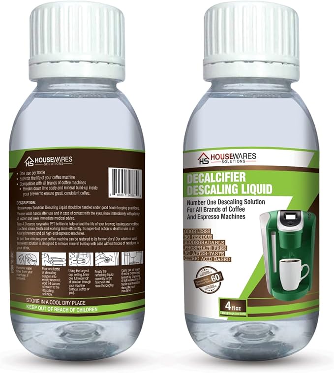 Descaling Solution for All Brands of Coffee and Espresso Machines By Housewares - Image 2