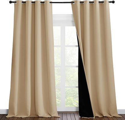 NICETOWN Thermal Insulated 100% Blackout Curtains, Noise Reducing Performance by NICETOWN