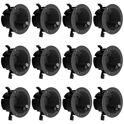 4" Electrical Round Outlet Black Box, 18 Cubic Inch ETL Listed Round Outlet Box by YQMIGU