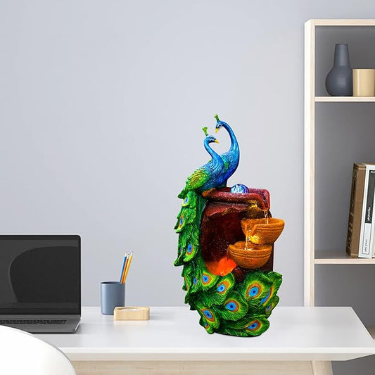 21Inch Art Decorative Animal Statue Bonsai Waterfall Fountain Humidifier by kunghei