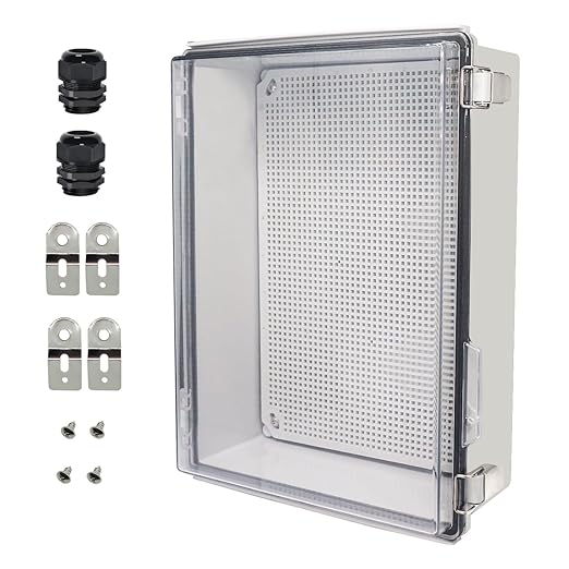 Zulkit Junction Box, IP67 Waterproof Electrical Box Hinged Clear Cover by Zulkit