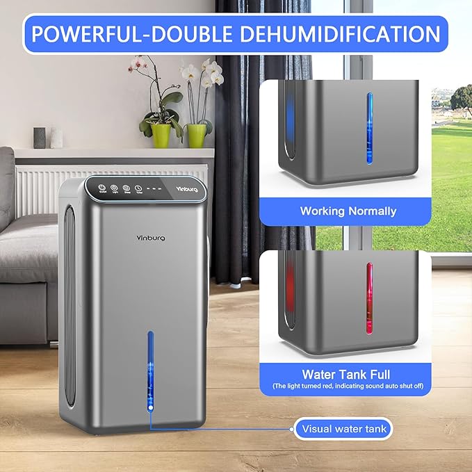 Dehumidifiers for Home Quiet Small Dehumidifier for Basement Bedroom Bathroom - Image 5