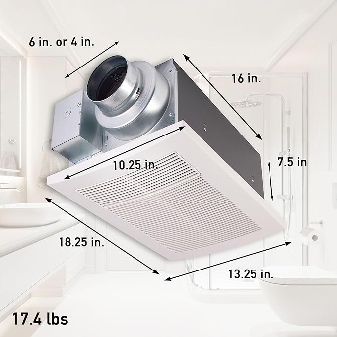 Panasonic WhisperWarm Ceiling Mount Bathroom Exhaust Fan - Image 2
