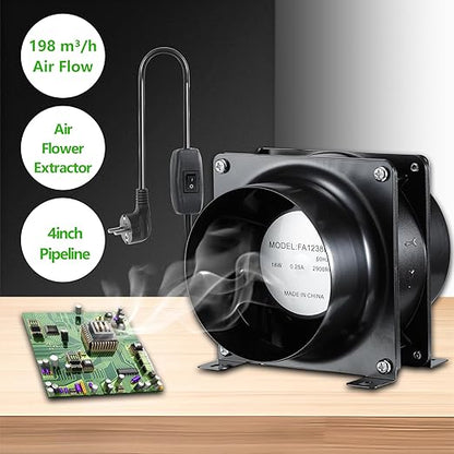 4inch Axial Fan Kit, Exhaust Extractor Blower Ventilation Fan - Image 6