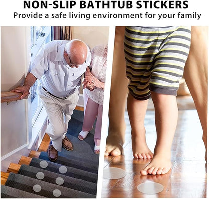 24 PCS Bathtub Non Slip Stickers Clear Adhesive Decals Round Shape Anti Slip - Image 3