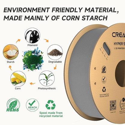Creality Hyper PLA Filament 1.75mm Grey & Grey 2KG, 30-600mm/s Rapid High Speed - Image 7