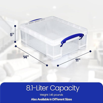 Really Useful Box Stackable 8.1 Liter Plastic Storage Container Bin - Image 2