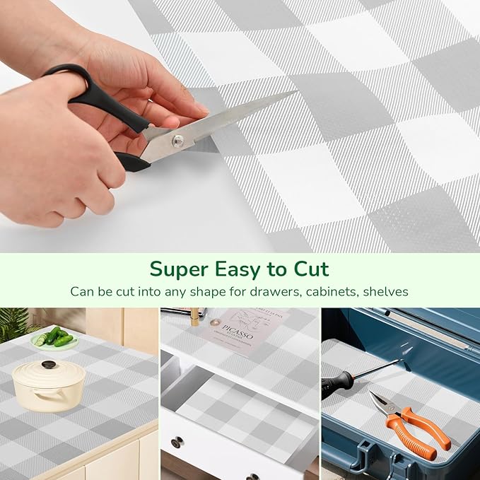 Shelf Liner for Kitchen Cabinets Non-Adhesive Drawer Liners Non-Slip Strong - Image 5
