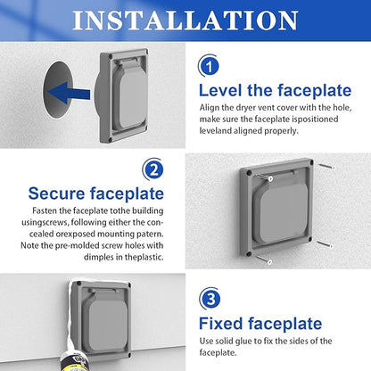 Dryer Vent Cover Outside 4 inch, Magnetic Door Design, Durable Airflow Vent - Image 5