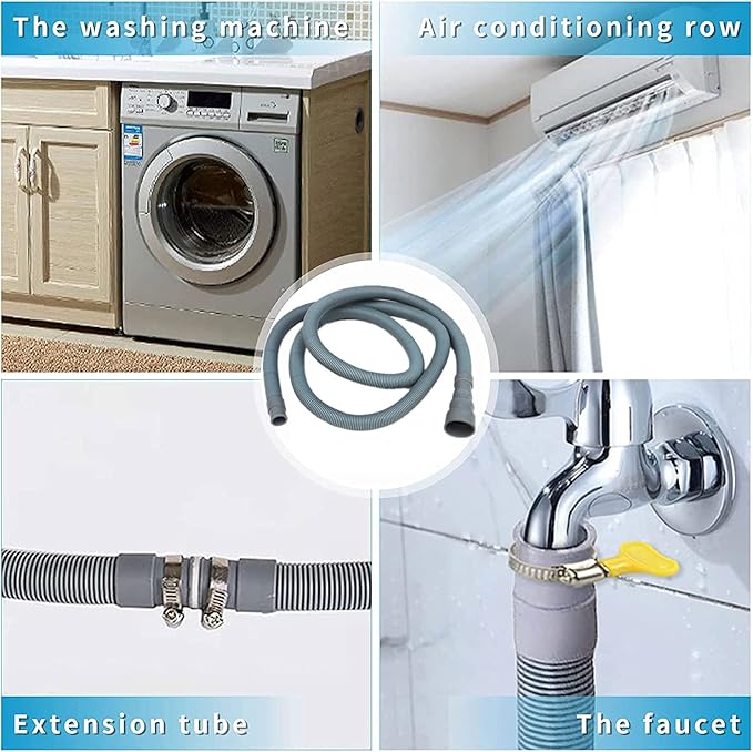 10ft Washing Machine Drain Hose, Universal Drain Hose Extension Kit - Image 5