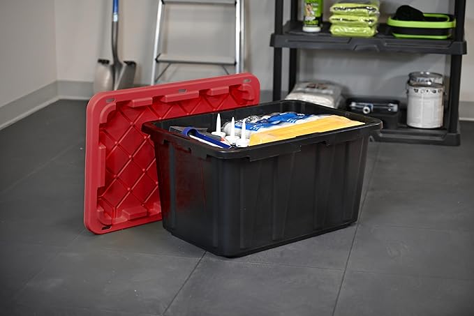CX BLACK & YELLOW, XTRA TALL 27-Gallon Heavy Duty Tough Storage Container & - Image 2