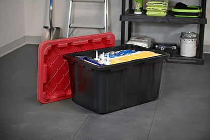 CX BLACK & YELLOW, XTRA TALL 27-Gallon Heavy Duty Tough Storage Container & - Image 2