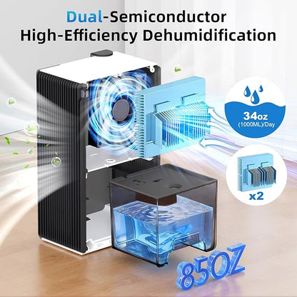 Dehumidifier for Home Small Dehumidifiers for Basement, Auto Shut-Off, Sleep - Image 2