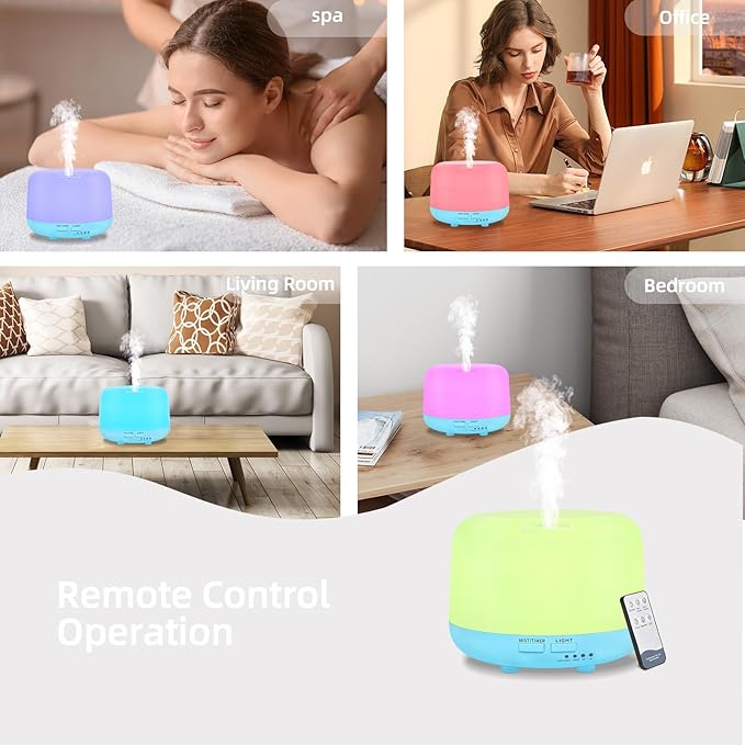 300ML Air Diffuser for Essential Oils, Ultrasonic Aromatherapy Diffuser - Image 6