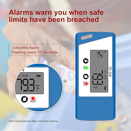 TE‑04 ET USB Temperature Recorder, Larger Display, Pause Logging Fuction - Image 3