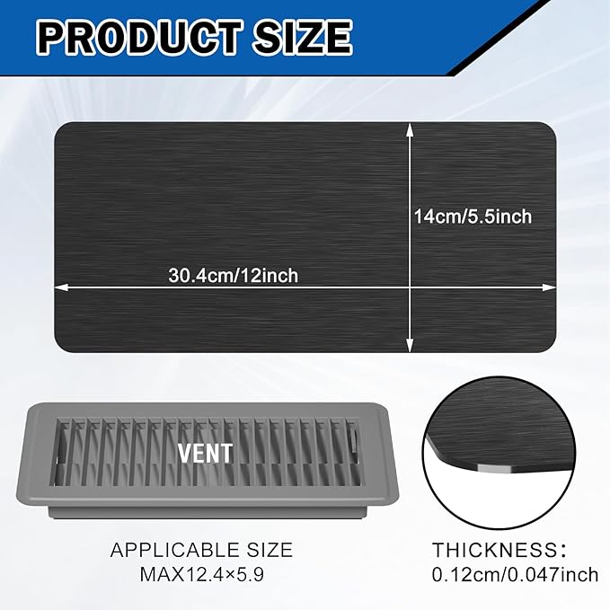 2 Pack High Strength Magnetic Vent Covers 5.5" x 12" Metallic Stronger Magnet - Image 5