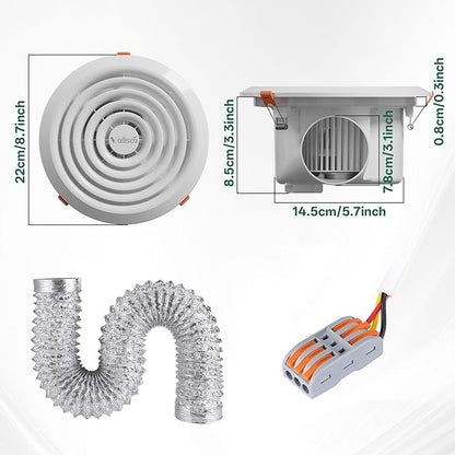 Bathroom Exhaust Fan 8", 1.0 Sones Ideal Ventilation - Image 7