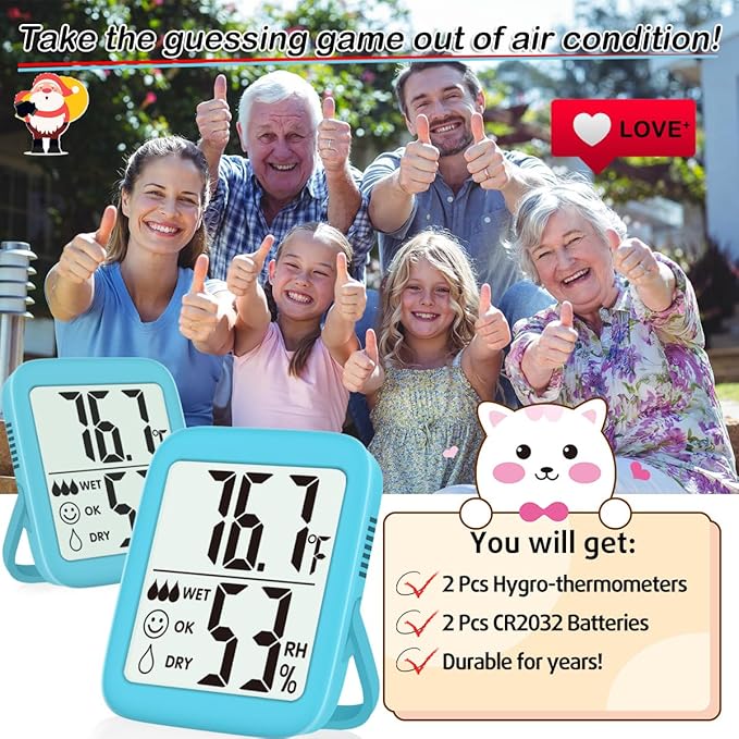 Antonki 2 Pack Room Thermometer - Image 7