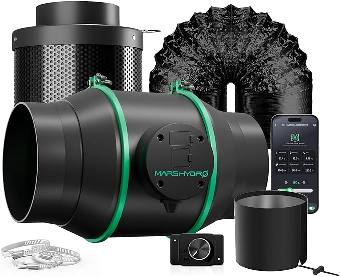 MARS HYDRO 2025 New Version iFresh 6 Inch Smart Inline Fan Combo, by MARSHYDRO