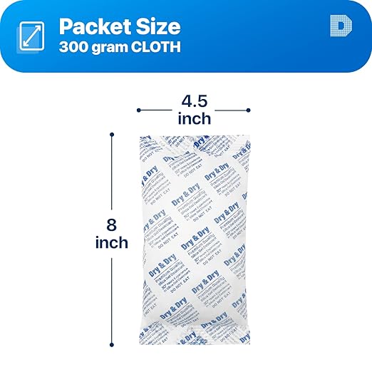 Dry & Dry 300 Gram Silica Gel Packets Desiccants, Silica Packets - Image 6
