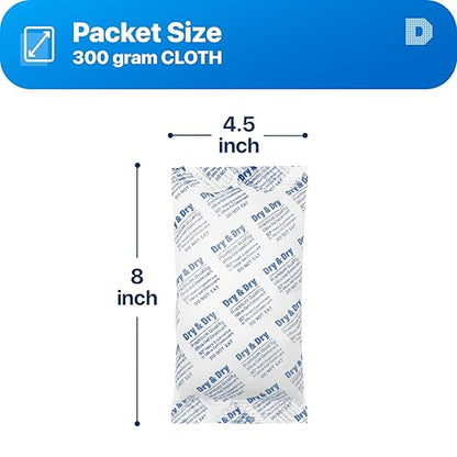 Dry & Dry 300 Gram Silica Gel Packets Desiccants, Silica Packets - Image 6