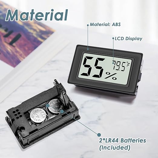 12-Pack Mini Hygrometer Indoor Humidity Meter, Highly Accurate Digital - Image 3