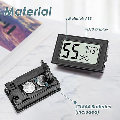 12-Pack Mini Hygrometer Indoor Humidity Meter, Highly Accurate Digital - Image 3