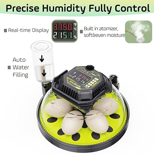 Egg Incubator with Automatic Egg Turning and Humidity Control, Built in Atomizer - Image 4