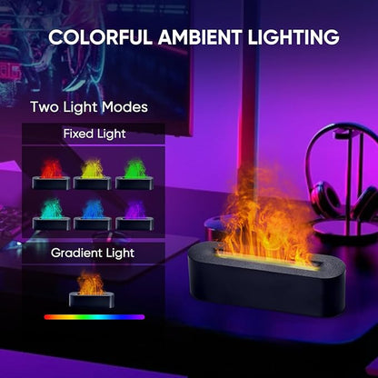 Essential Oil Diffuser, Fireplace Flame Fire Oil Diffuser, 150ml Ultrasonic - Image 3