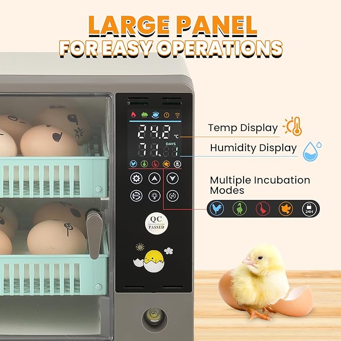 Incubators for Hatching Eggs, 24 Egg Incubator, Automatic Turning - Image 2