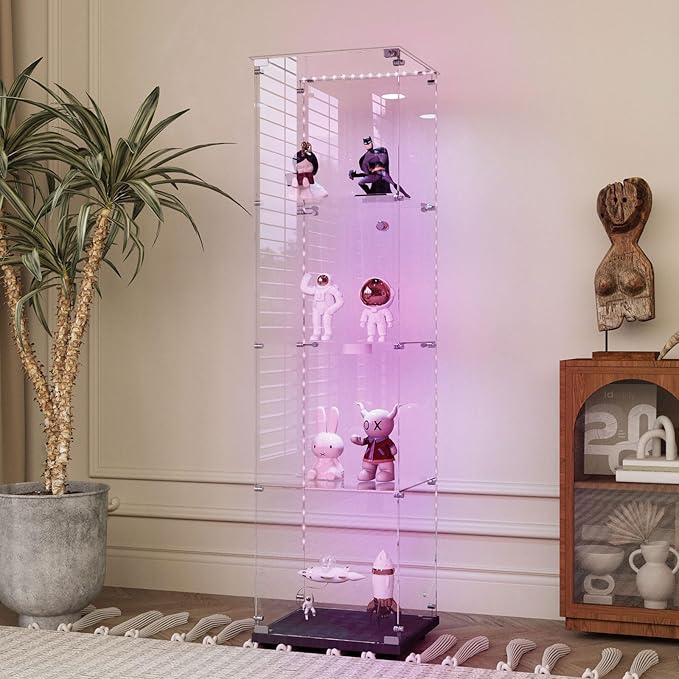 Yoluckea 4-Tier Glass Display Cabinet - Image 6
