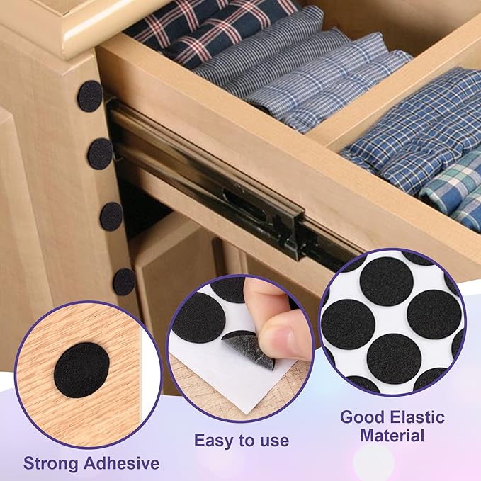 240 Pcs Small Felt Furniture Pads, Self-Adhesive EVA Foam Dot Circles, Round - Image 4