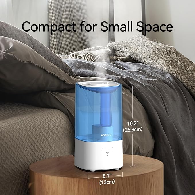 Cool Mist Humidifiers for Bedroom, 2.0L Small Humidifier for Baby and Plant - Image 4