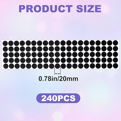 240 Pcs Small Felt Furniture Pads, Self-Adhesive EVA Foam Dot Circles, Round - Image 2