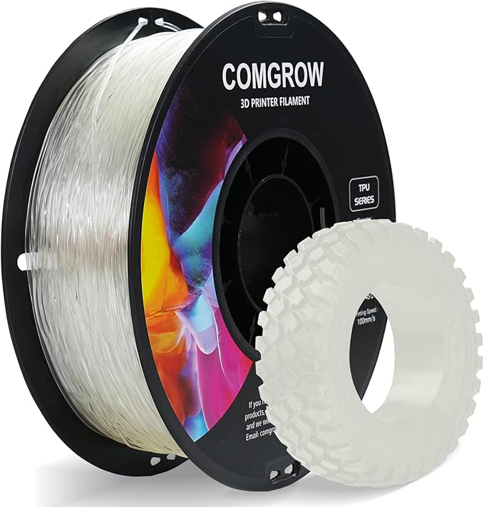 Comgrow TPU Filament 1.75, Flexible 95A Soft 3D Printing Filament fit Most 3D by Comgrow