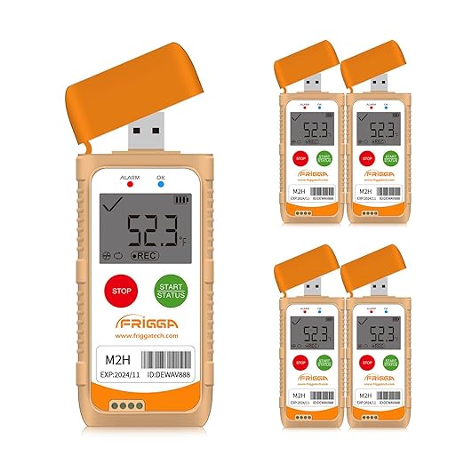 Frigga M2H 5pcs Reusable Temperature Humidity Data Logger USB Digital by Frigga