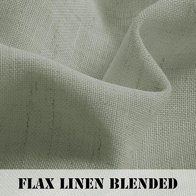 H.VERSAILTEX Linen Curtains Elegant Natural Linen Semi Sheer Curtains Energy - Image 3
