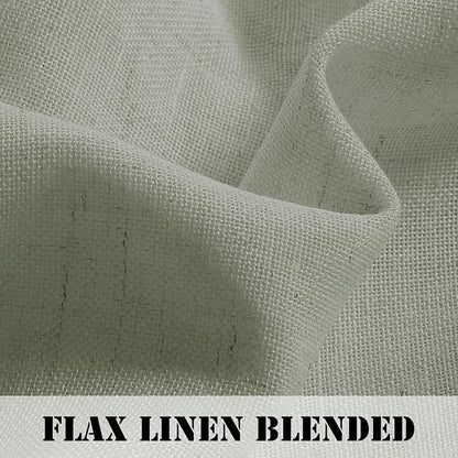 H.VERSAILTEX Linen Curtains Elegant Natural Linen Semi Sheer Curtains Energy - Image 3