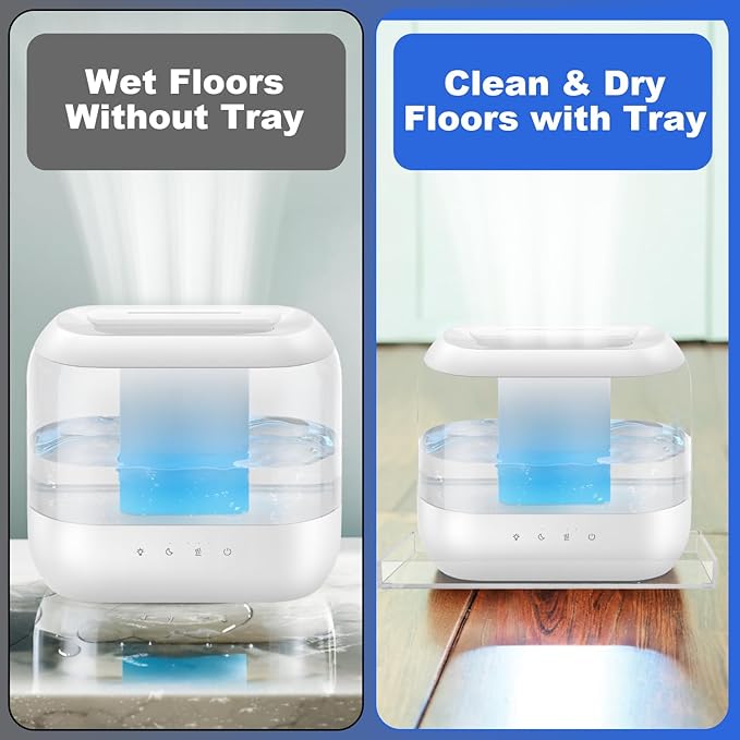 Acrylic Humidifiers Tray for Dreo Humidifier HM311 4L Tank, Leak-Proof Tray for - Image 5